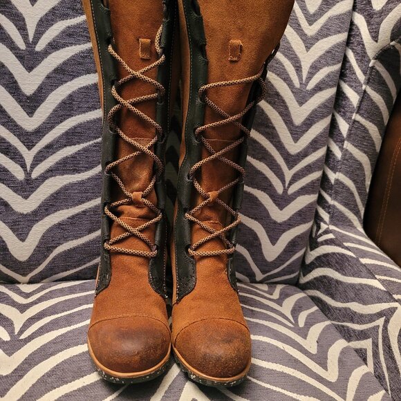 SOREL CATE THE GREAT WEDGE Tall ELK /BLACK • Winter SNOW RAIN BOOTS US SIZE 7 - Picture 2 of 16